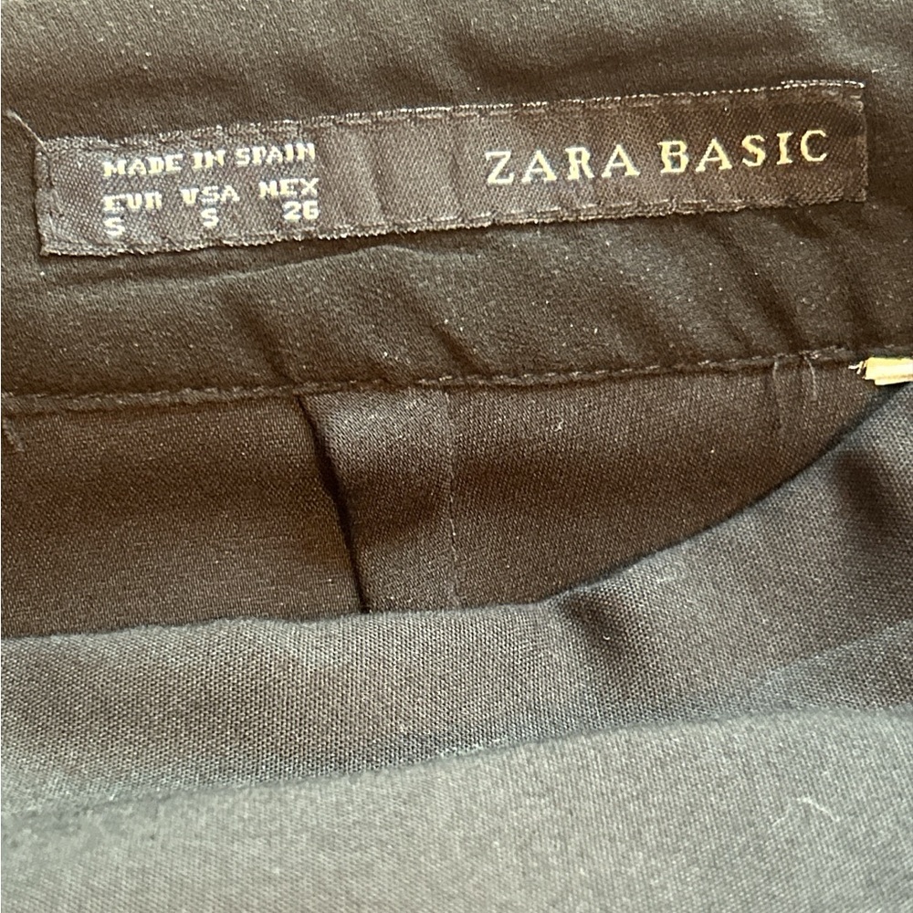 Zara Basic Asymmetrical Black Skort Size Small - image 4